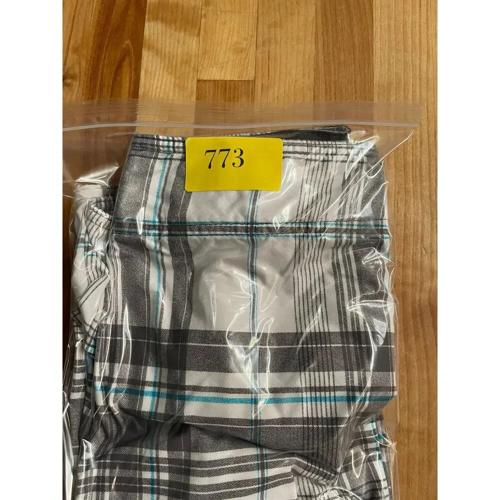 O'Neill Board Shorts drawstring Plaid Mesh lined Swimwear Beach Pool Size 40 EUC
